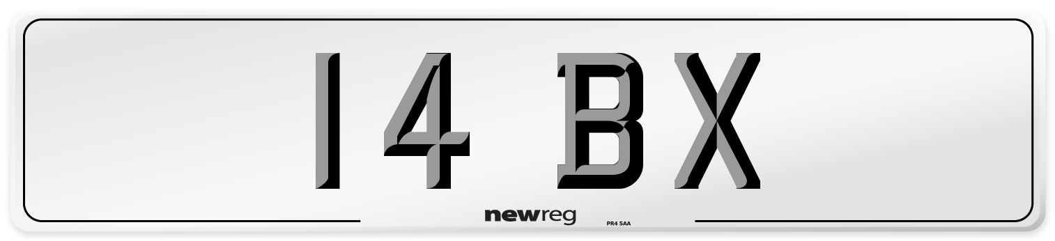 14 BX Number Plate from New Reg